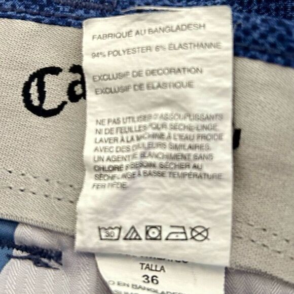 Callaway Shorts Men’s Sz 36 Blue with Black Tweed Flat Front Deep Front Pockets - Picture 11 of 11